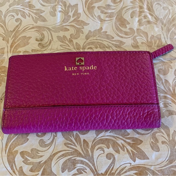 kate spade Bags Kate Spade Dark Pink Wallet Poshmark